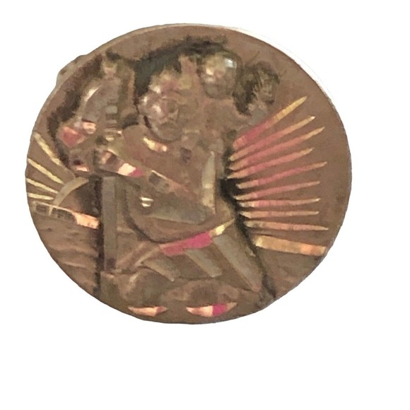 Swift and Fisher Sterling Silver Saint St Christopher Religious Martyr Cufflinks - Picture 3 of 11